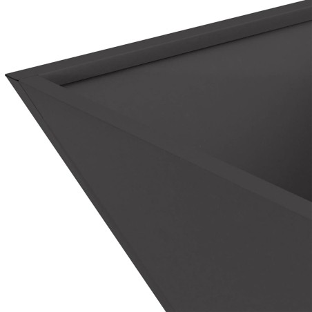 Саксия за градина Черно 35 x 35 x 15 см Стомана