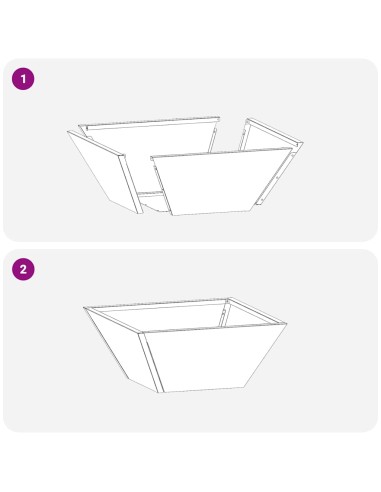 Саксия за градина Черно 35 x 35 x 15 см Стомана