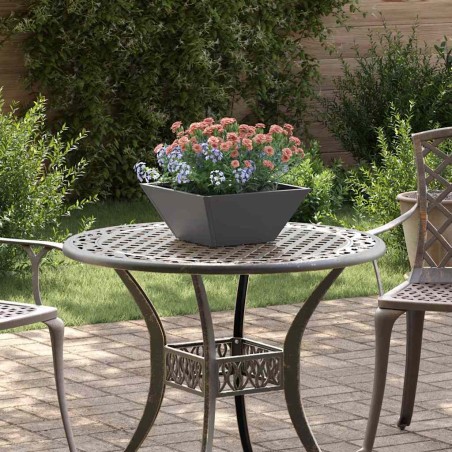 Саксия за градина 5 pcs Черно 35 x 35 x 15 см Стомана