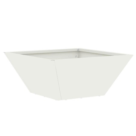 Саксия за градина Бяло 35 x 35 x 15 см Стомана