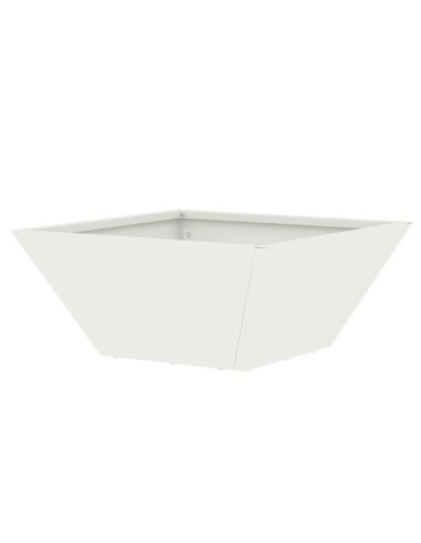 Саксия за градина Бяло 35 x 35 x 15 см Стомана