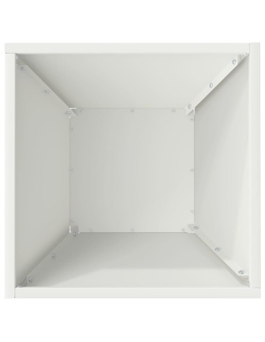 Саксия за градина Бяло 35 x 35 x 15 см Стомана