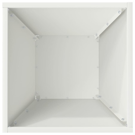 Саксия за градина Бяло 35 x 35 x 15 см Стомана