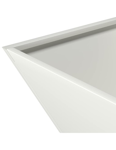 Саксия за градина Бяло 35 x 35 x 15 см Стомана