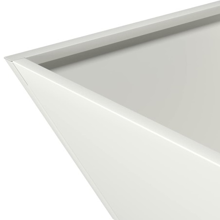 Саксия за градина Бяло 35 x 35 x 15 см Стомана