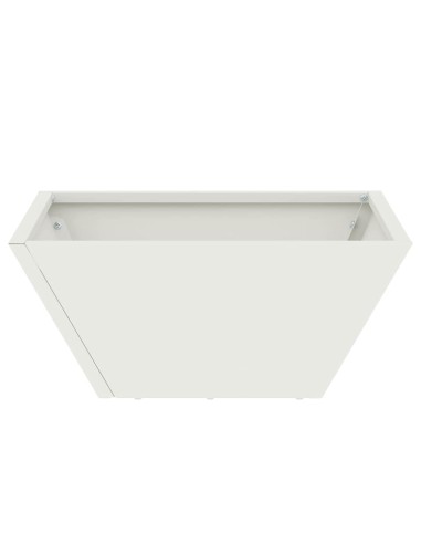 Саксия за градина 5 pcs Бяло 35 x 35 x 15 см Стомана