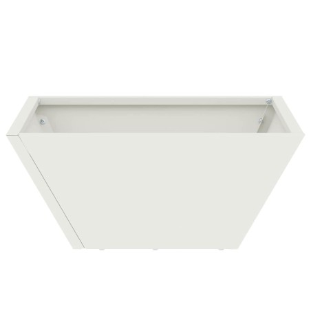 Саксия за градина 5 pcs Бяло 35 x 35 x 15 см Стомана