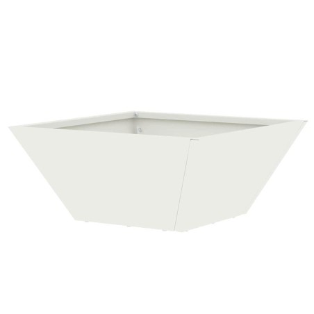 Саксия за градина 5 pcs Бяло 35 x 35 x 15 см Стомана