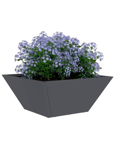 Саксия за градина 5 pcs Антрацит 35 x 35 x 15 см Стомана