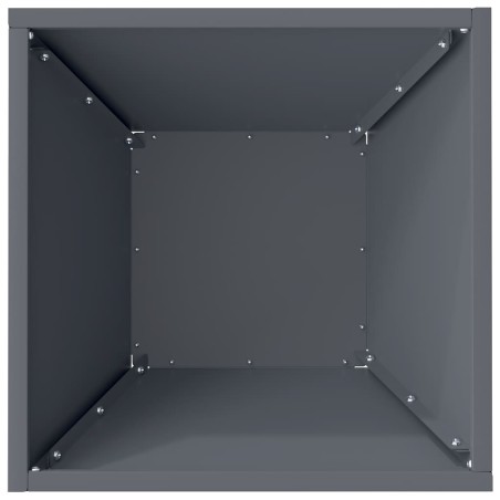 Саксия за градина 5 pcs Антрацит 35 x 35 x 15 см Стомана