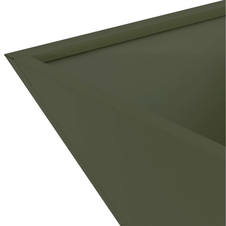 Саксия за градина Маслиненозелен 35 x 35 x 15 см Стомана