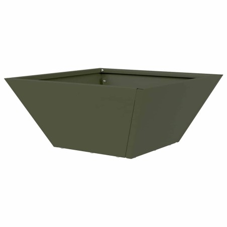 Саксия за градина 5 pcs Маслиненозелен 35 x 35 x 15 см Стомана