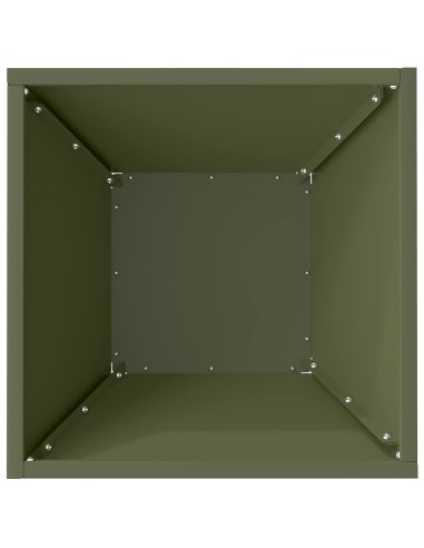Саксия за градина 5 pcs Маслиненозелен 35 x 35 x 15 см Стомана