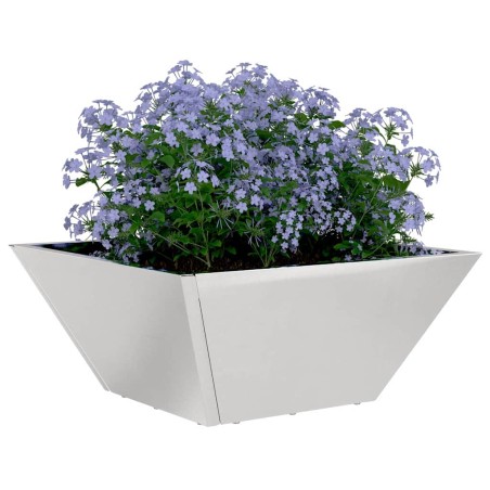 Саксия за градина Сребрист 35 x 35 x 15 см Неръждаема стомана