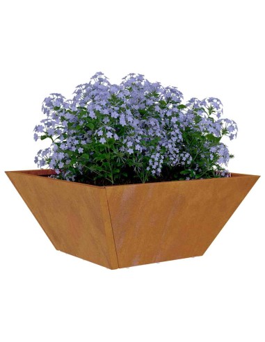 Саксия за градина Ръждясало 35 x 35 x 15 см Патинираща стомана