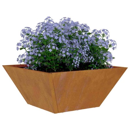 Саксия за градина Ръждясало 35 x 35 x 15 см Патинираща стомана