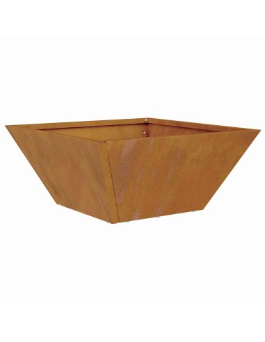 Саксия за градина Ръждясало 35 x 35 x 15 см Патинираща стомана