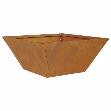 Саксия за градина Ръждясало 35 x 35 x 15 см Патинираща стомана