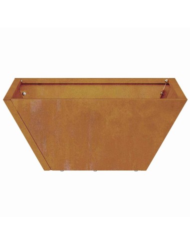 Саксия за градина Ръждясало 35 x 35 x 15 см Патинираща стомана