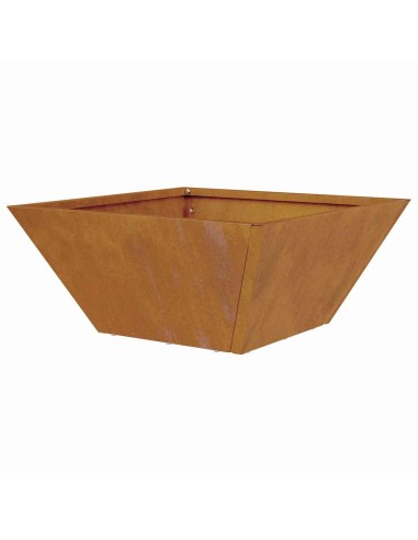 Саксия за градина Ръждясало 35 x 35 x 15 см Патинираща стомана