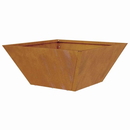 Саксия за градина Ръждясало 35 x 35 x 15 см Патинираща стомана