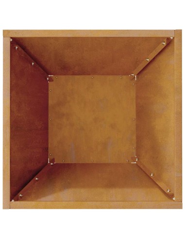 Саксия за градина Ръждясало 35 x 35 x 15 см Патинираща стомана