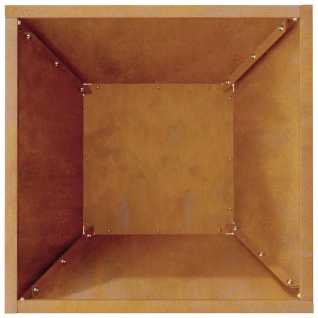 Саксия за градина Ръждясало 35 x 35 x 15 см Патинираща стомана