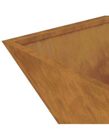 Саксия за градина Ръждясало 35 x 35 x 15 см Патинираща стомана