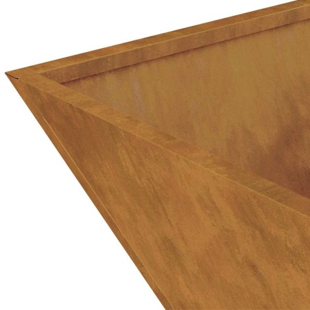Саксия за градина Ръждясало 35 x 35 x 15 см Патинираща стомана