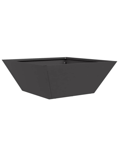 Саксия за градина Черно 40 x 40 x 15 см Стомана
