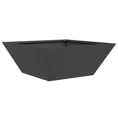 Саксия за градина Черно 40 x 40 x 15 см Стомана