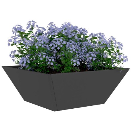 Саксия за градина Черно 40 x 40 x 15 см Стомана