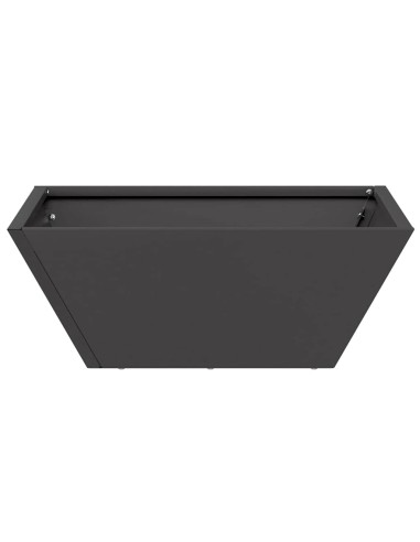 Саксия за градина Черно 40 x 40 x 15 см Стомана