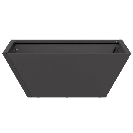 Саксия за градина Черно 40 x 40 x 15 см Стомана