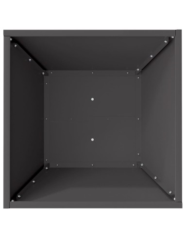 Саксия за градина Черно 40 x 40 x 15 см Стомана