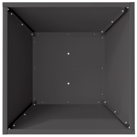 Саксия за градина Черно 40 x 40 x 15 см Стомана