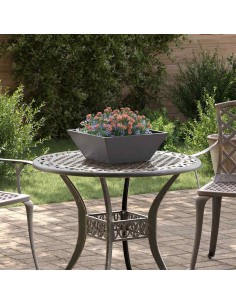 Саксия за градина 5 pcs Черно 40 x 40 x 15 см Стомана
