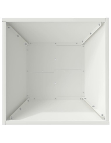 Саксия за градина Бяло 40 x 40 x 15 см Стомана
