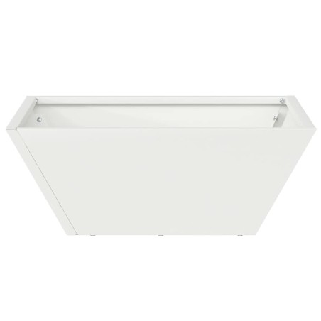 Саксия за градина 5 pcs Бяло 40 x 40 x 15 см Стомана