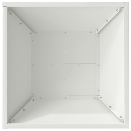 Саксия за градина 5 pcs Бяло 40 x 40 x 15 см Стомана