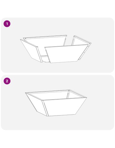 Саксия за градина 5 pcs Антрацит 40 x 40 x 15 см Стомана