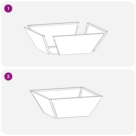Саксия за градина 5 pcs Антрацит 40 x 40 x 15 см Стомана