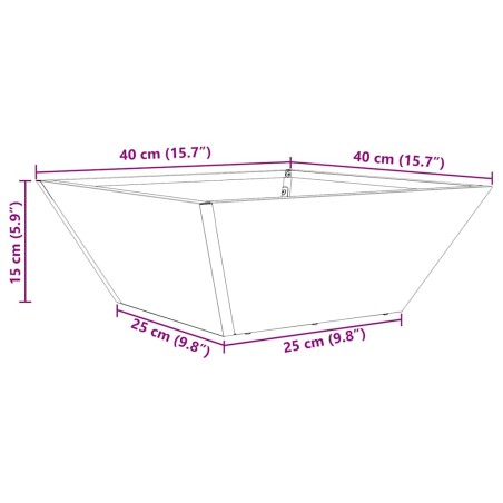 Саксия за градина 5 pcs Антрацит 40 x 40 x 15 см Стомана