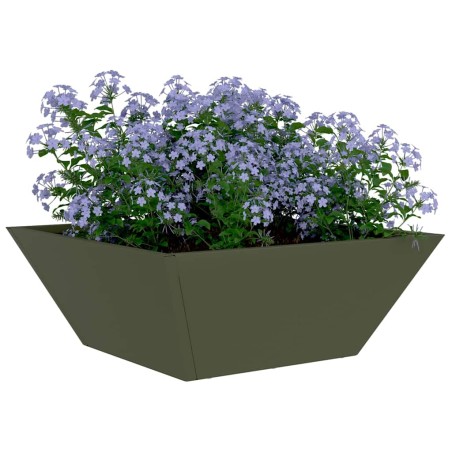 Саксия за градина 5 pcs Маслиненозелен 40 x 40 x 15 см Стомана