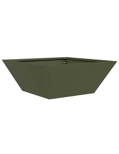 Саксия за градина 5 pcs Маслиненозелен 40 x 40 x 15 см Стомана