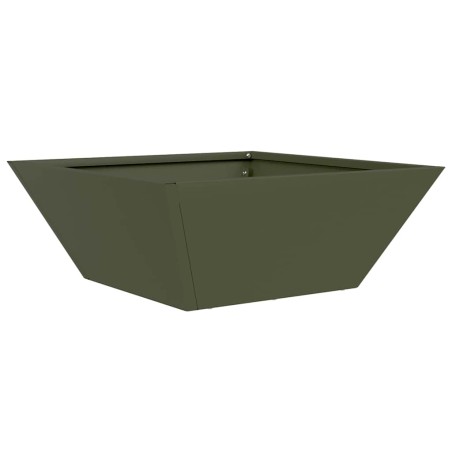 Саксия за градина 5 pcs Маслиненозелен 40 x 40 x 15 см Стомана