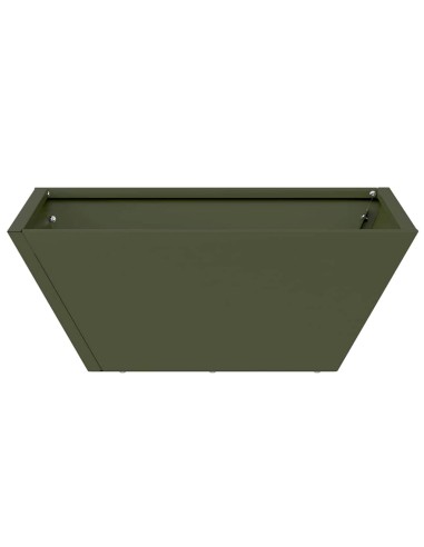 Саксия за градина 5 pcs Маслиненозелен 40 x 40 x 15 см Стомана