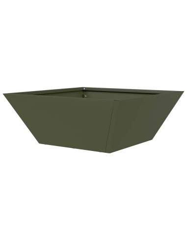 Саксия за градина 5 pcs Маслиненозелен 40 x 40 x 15 см Стомана