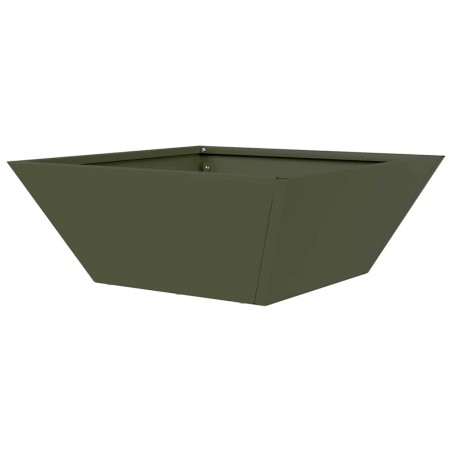 Саксия за градина 5 pcs Маслиненозелен 40 x 40 x 15 см Стомана