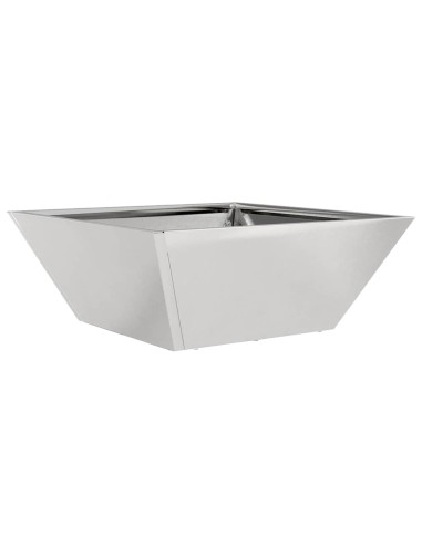 Саксия за градина Сребрист 40 x 40 x 15 см Неръждаема стомана